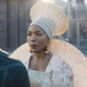 Queen Ramonda (Angela Bassett) wears an isocholo that was created using a 3D printer.
